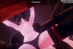 my sexiest gameplay in monster girl island, teen shows butthole and gets anal creampie