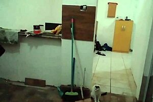 Wow, Stella Still shows her big tits in the kitchen!