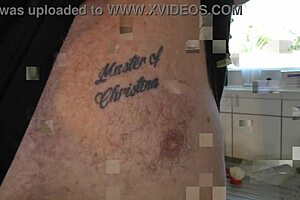 An unmarried lady around the firth five and sixti years of age with tattoo and piercings receives raw anal sex and faces off cum