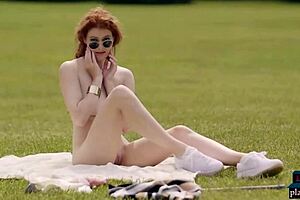 big ass redhead milf heidi romanova strips to play golf totally naked.