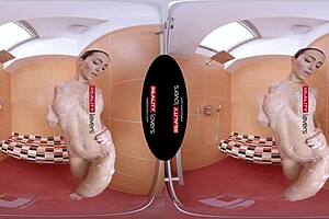 The shower scene by Anna in the Realitylovers video