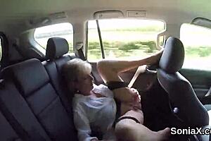 lady sonia flashes giant tits in cheating british milf fetish.