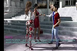 wife and stepmother play game with big tits and ass