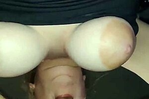 milf with big dangling udders passionately blows a cock, feeling intense pleasure