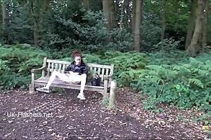 Scarlet Mature Redhead Flashes Publicly And Masturbates Outdoors As Older Mum.