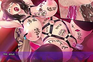 My wife has close to mastectomy age but prettier than Misty Stone; in BDSM hentai game with cumshot