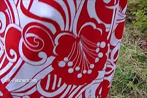 Scarlet Mature Redhead Flashes Publicly And Masturbates Outdoors As Older Mum.