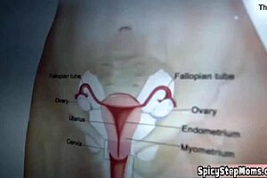 Hot brunette stepmother teacher seduces not son