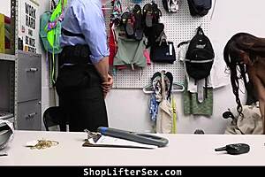 Security guard stripping search an alleged shoplifter in the garage – Shopliftersex