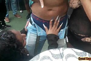 Can you believe this guy got triple blowjobs at the party?