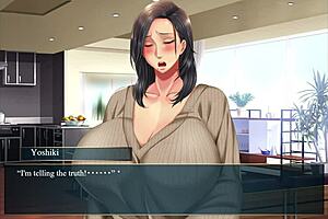 lets try having fun with mature mom in the changing room of the anime game