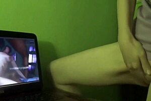 Redhead Milf Achieves Orgasm Dry Humping While Watching Porn