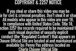 In that video, Charlee Chase, a busty blonde, takes off her clothes as she performs for the camera, her heavy breasts and mature sensualityれた