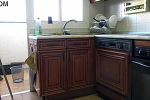 She was so horny, bent over in the kitchen for doggystyle 😏