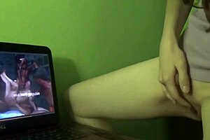 Redhead Milf Achieves Orgasm Dry Humping While Watching Porn
