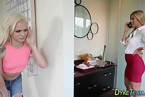 Teen Lesbian Domina Fingers and Rimjobs Bound Milf in BDSM Scene