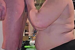 Thick milf enjoys a casual chat while sucking cock