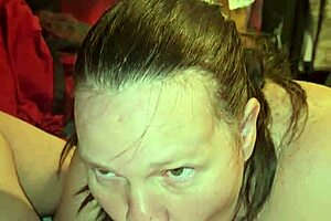 Milf swallows my cum with intense blowjob, sex, and passion