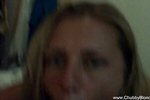 pov italian chubby milf wife homemade blowjob cumshot