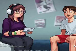 Summer fun with a teenage girl of size larger than plus in cartoon, pornography