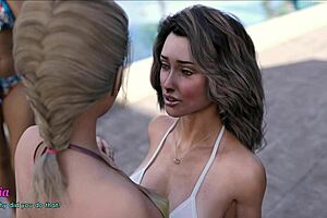 Blonde wife and stepmother in missing game scenes