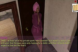 A wife and stepmother engage in intimate activities together.