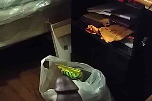 stepmother flashing and watching monster bbc, really wants it 😍