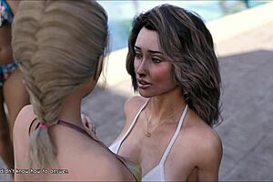 Blonde wife and stepmother in missing game scenes