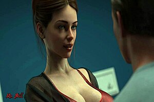 Super hot summer – Beautiful porn babe milf in a visual novel and anime 3D