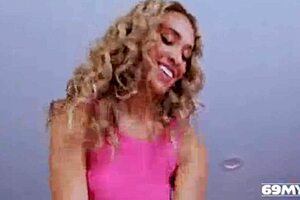 Briana Banderas rides for workout cumshot