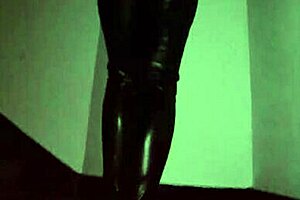 Latex goddess in anime hentai femdom scene