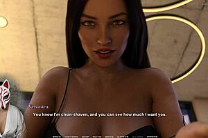 Stockings on beautiful women of a certain age in the animated game