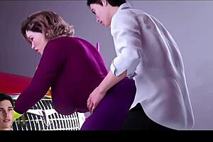 3D animated game with mature MILF and monster cock