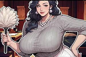 Stepmom's squirting surprise on desk