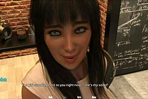 3D animated video of a MILF seducing a guy