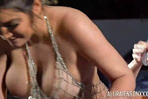 Lesbians in love in hot pool scene with toys