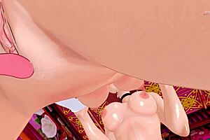 Seiko and Momo perform a hot scene on Okarun in an animated porn video