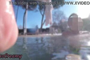 Public pool adventure turns into steamy encounter