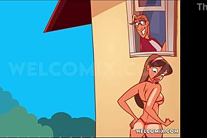 Steamy anime action with MILF and stud
