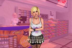 3D animated game with MILF and assjob action