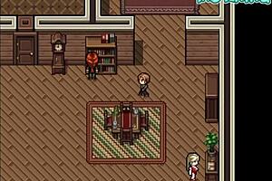 Watching hentai with busty milf