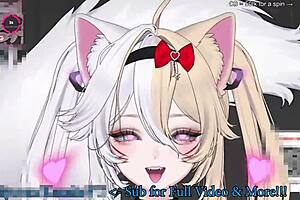 Squirting catgirl gets wild in intense anal action