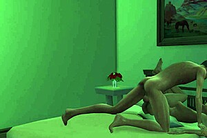 monalisa in pink bra gets seduced and assfucked by aunt in anime cartoon