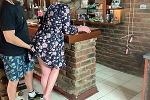 hot milf upskirt tease turns into a steamy neighbor fuck.