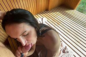 Sauna with a sexy stranger