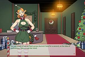 Mature Mrs. Santa's anal tease