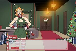 Mature Mrs. Santa's anal tease