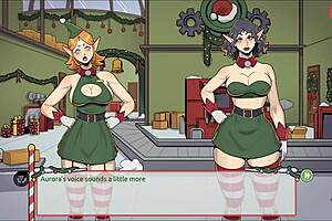 3D Christmas hentai with bouncing tits