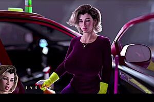 3D animated game with mature MILF and monster cock