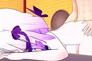 Castorice enjoys hot load in 3D animated kitchen hentai